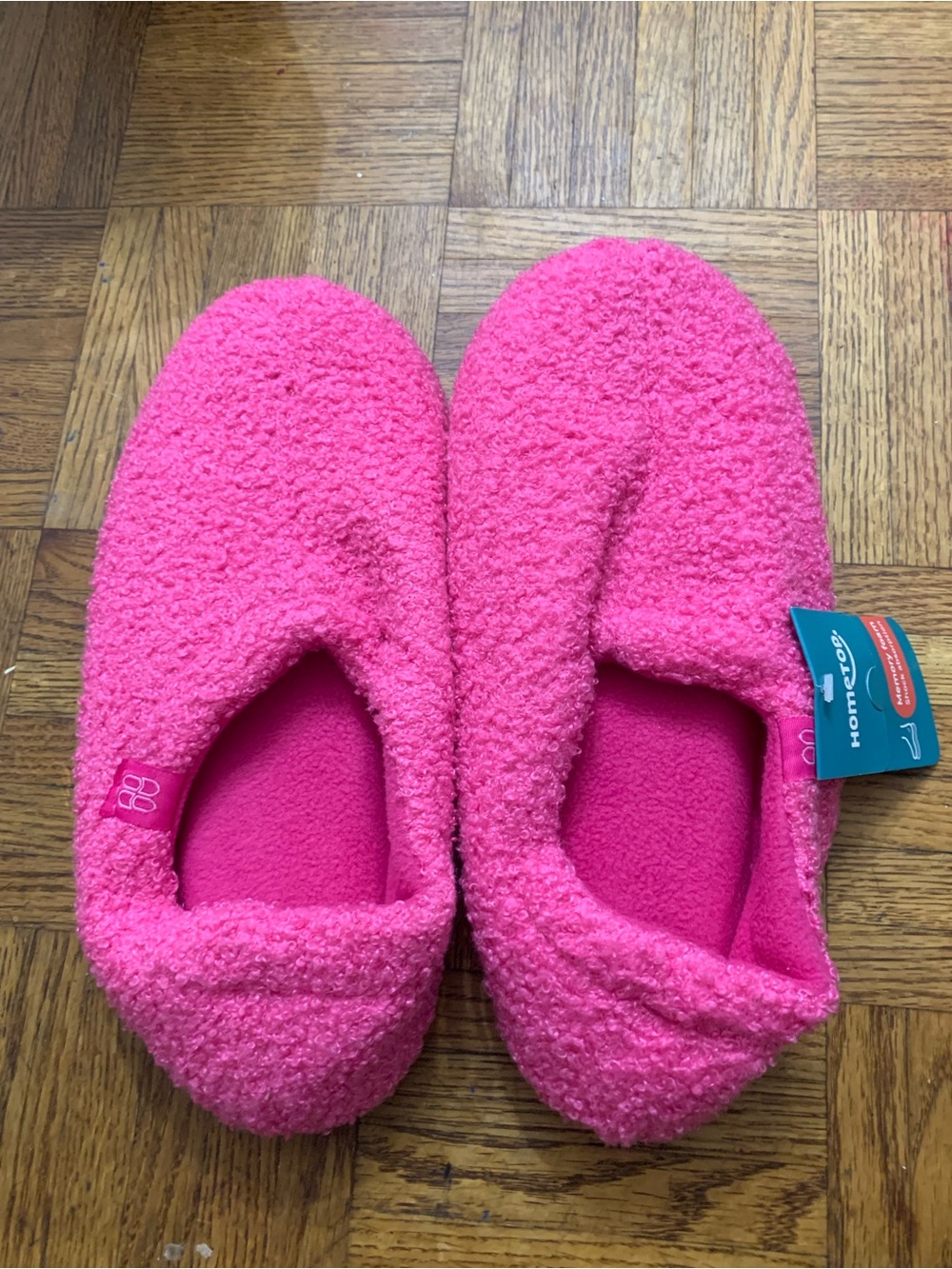 Cozy Memory Foam Women's Pink Fuzzy Slippers Size 9-10